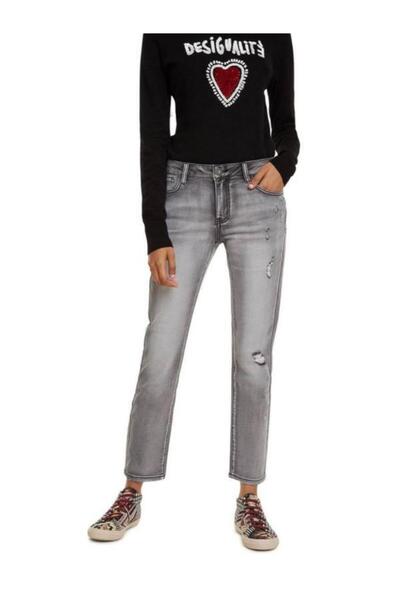 Desigual BARCELONA STARS denim pants, Grey, 19WWDD27