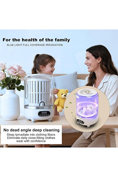 LAOBAN غسالة محمولة سعة 3 لترات، غسالة ومجفف ملابس محمولان 3 في 1، غسالة ومجف...