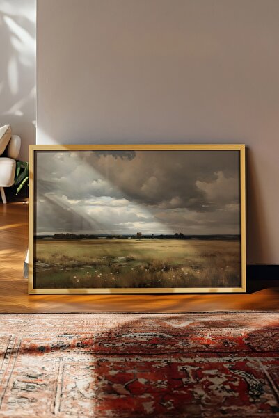 Postifull Vintage slika, poster u bež okviru, vintage zidni dekor