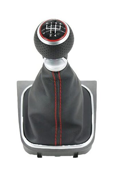 Volkswagen جولف 5 6 جيتا Mk5 Mk6 شيروكو أحمر مخيط 5 مقبض تروس أمامي