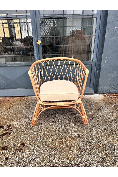 Store Rattandeko Rattan Bambu Hasır Koltuk Minderli/Sandalye El Yapımı İç & D...