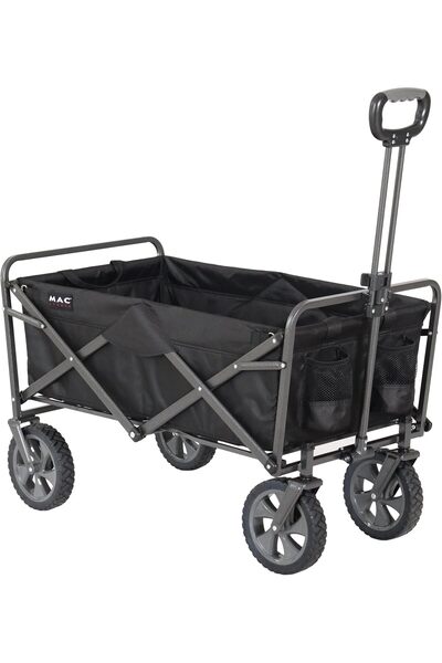 LA' PRECIOUS عربة ماك سبورتس القابلة للطي للاستخدام الخارجي، لون أسود