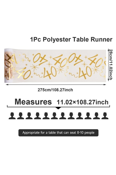 Choice 40th 18 30 40 50 70 Years Old Birthday Table Runner Happy Birthday Par...