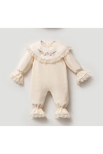 cacobutik Baby Girl Collar, Embroidered Scallop Detail, Peter Pan collar Piec...