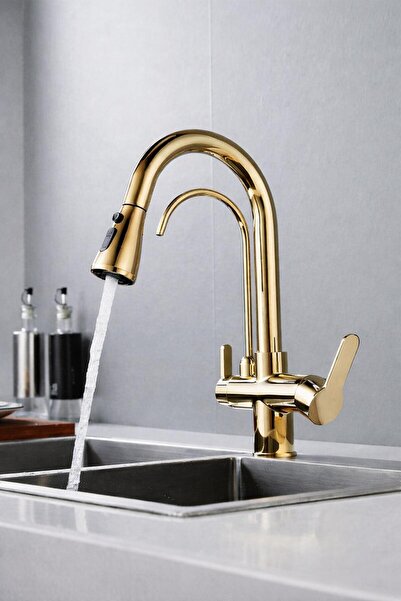HT PRİMA Spiral Purified Three-Way Modern Design Kitchen Sink Faucet