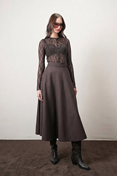 VAGGON Textured Maxi Skirt