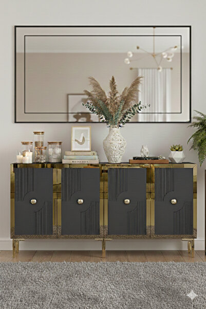 YUMEDİ DESİGN KA1526AG - TEMTEM KONSOL ,TV SEHPASI , ÇOK AMAÇLI DOLAP, KAHVE ...