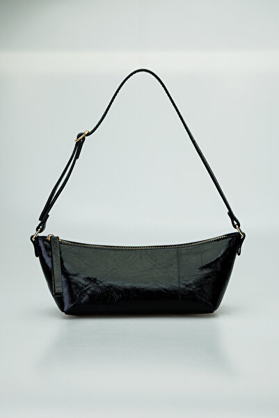 KISCHE Wrinkled Leather Mini Shoulder Bag with Adjustable Strap, Zippered Wom...