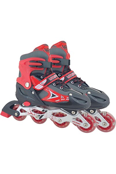 AyrStore VR1 - Sport Metal Işıklı Ayarlanabilir Alıştırma Pateni 2+1+1 Uç Kıs...