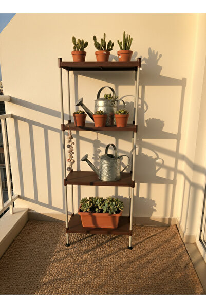 Lider Tunç Tuniva EVA 4 Katlı Çok Amaçlı Raf - Balkon Çiçeklik ve Düzenleyici...