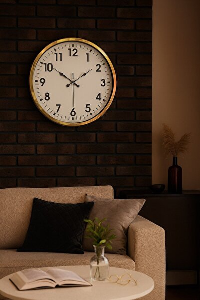 Leyaton Zentime Gold Standard 52 cm Metal Elegant Wall Clock Lwlhm-Rsyt34