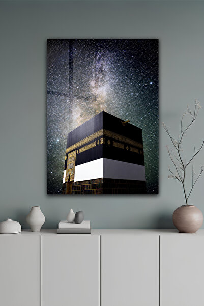 kutuTR Kabe Temalı Yıldızlı Gökyüzü Desenli Temperli Cam Tablo 50x70 Cm 2D UV...