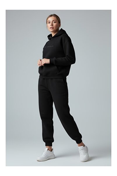 LAYORA Set confortabil din fleece din două piese pentru femei - Hanorac și pa...