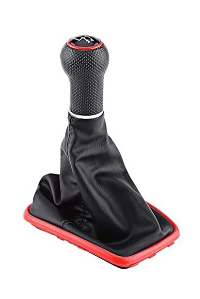 Volkswagen Vw Golf 4 Bora Nikelajlı Vites Topuzu Ve Körüğü Kırmızı Tip Geniş ...