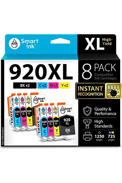 HP 920 XL MUADİL(2 Black, 2 Cyan, 2 Magenta, 2 Yellow,Officejet 6000 6500 650...