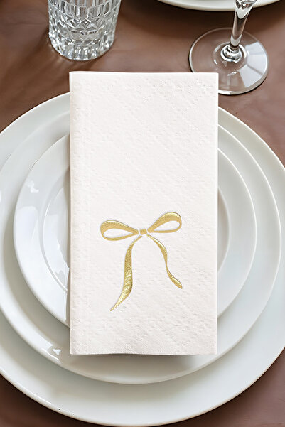 Story مناديل ورقية منسوجة من القماش الأبيض مقاس 20×40 سم مع نمط شريط من رقائق...