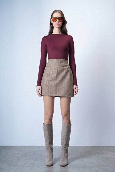 VAGGON Plaid Mini Skirt