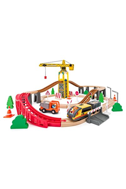 Woodyland Woody Crane and Train Set - 66 Pieces Age 3+