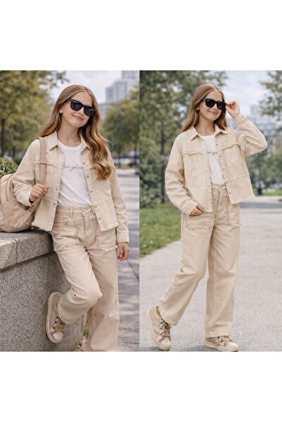 KOKOŞ BEBEK Детски комплект от дънки, тениска и панталони, размер 10/14 - 31630