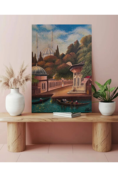 GülayArtStudio Eyüpsultan Manzarası Akrilik Tablo 50x70 cm – El Yapımı İstanb...