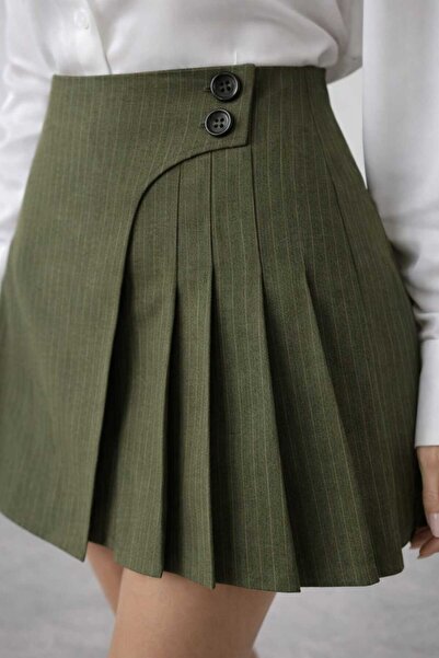 THB.Edition Yüksek Bel Pileli Etek