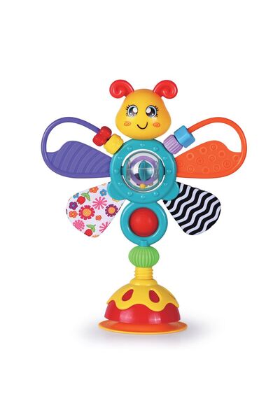 OEM Jucarie cu Ventuza & Activitati Fluture Colorat 26cm