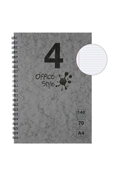 OEM A4 Grey Notebook with 4 Subjects - 140F
