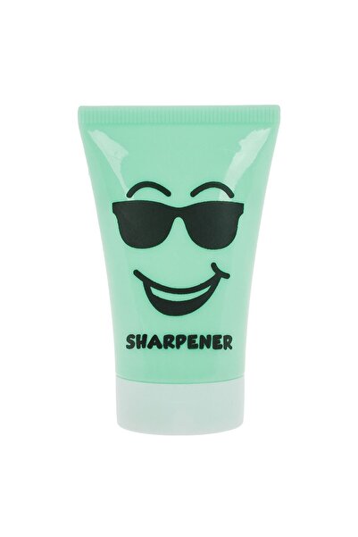 OEM Plastic Pencil Sharpener Tube Cream Green with Printed 6.5cm