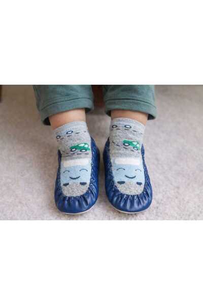 Paticity Non-Slip Leather Sole with Towel Texture Inside, Numbered House Sock...