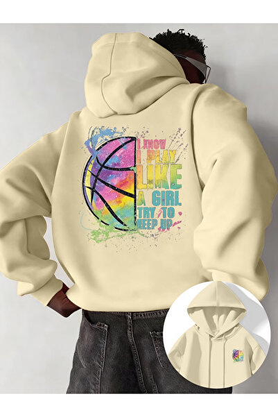 Flow touch Printed women's/men's unisex Oversized Hooded sweatshirt