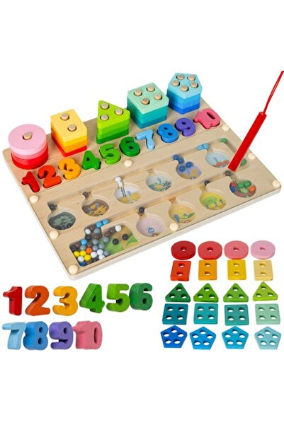 KRUZZEL 3 in 1 Educational Wooden Sorter