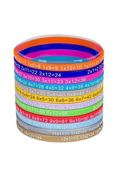 OEM Colorful Educational Bracelets Multiplication Table - 12pcs