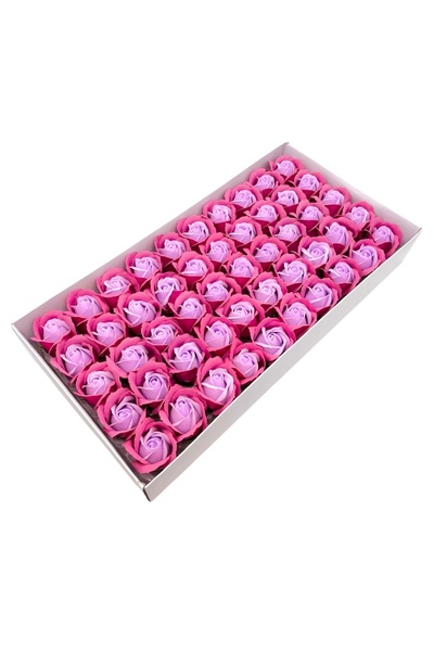 AFO Set 50 trandafiri sapun parfumati atingere reala DUO Roze Liliac