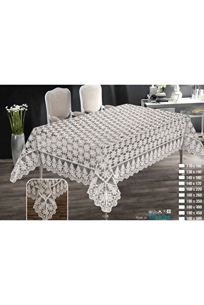 RENKLİ SANAT EVİ Esma Sultan Nakışlı Masa Örtüsü 160 x 220