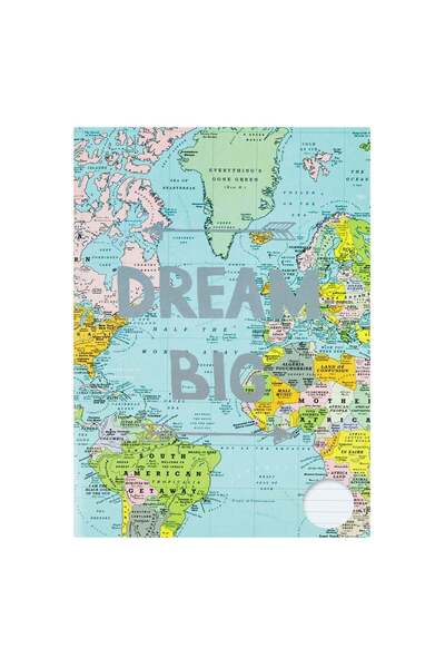 OEM Student Notebook A4 World Map Dictation - 100F