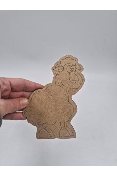 Mu Art Ahşap 10 Pieces Wooden Painting Cute Sheep School DIY Activity Activit...