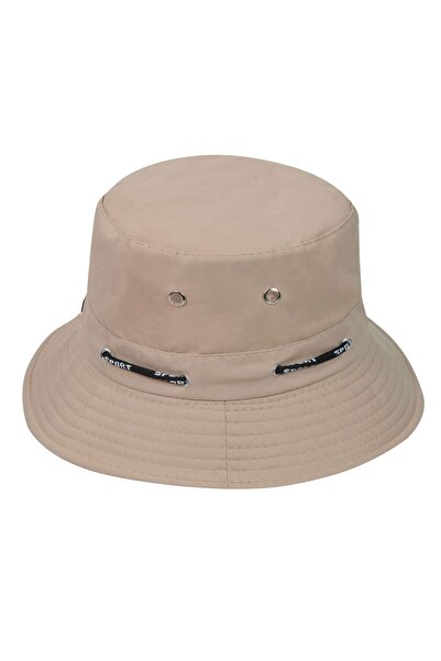 OEM Beige Bucket Hat with Black Sport Lace for Men