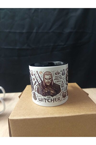 Cuarza The Witcher Temalı Siyah Kulp & İç Gamer Kupası