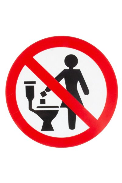 OEM Indicator Autocolant "Interzis Hartie in Vas" 15cm