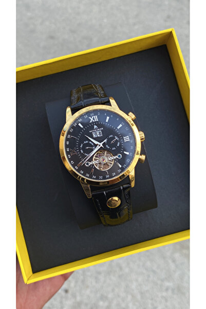 Navimarine Orijinal Otomatik Türbülonlu Deri Korodonlu Klipsli Erkek Kol Saati