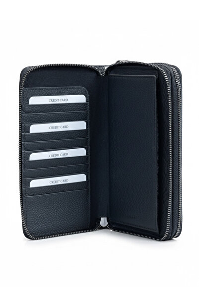 WATCHOFROYAL Tome Black Hakiki Deri Telefon Cüzdanı,El Çantası