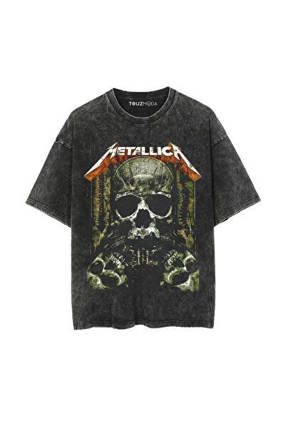 Le Savu Washable Rock Series Metallica Skull Printed Printed Unisex Oversized...
