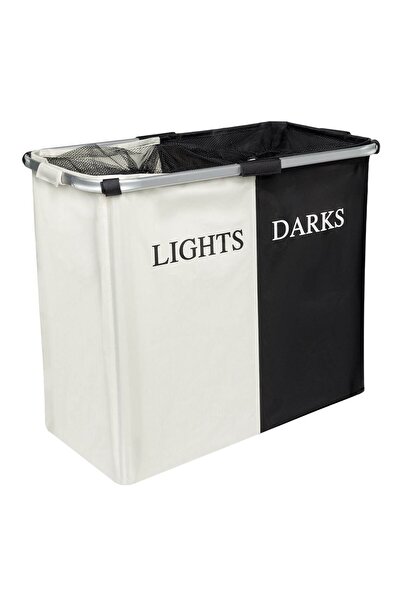 OEM Double Laundry Basket with Aluminum Frame 60.5x32.5x52.5cm - 110L