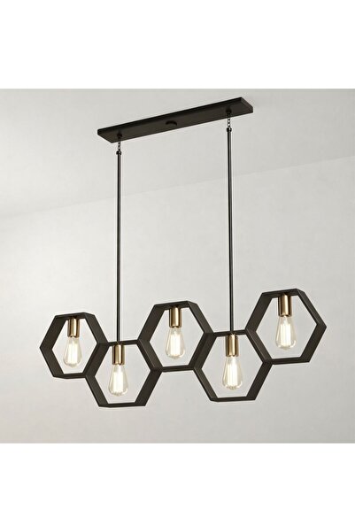 OEM Premium Vintage Royale Chandelier – Geometric Design, Black & Gold
