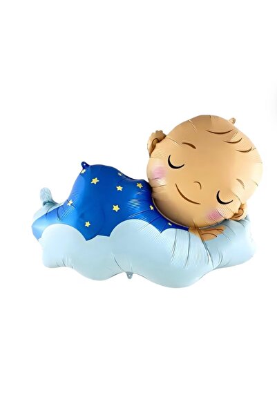 ALYA PARTİ Uyuyan Mavi Bebek Folyo Balon Büyük Boy