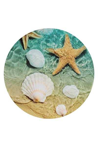 OEM Suport pentru Pahare din Lemn cu Model de Vara Stele de Mare Scoici Ø11cm