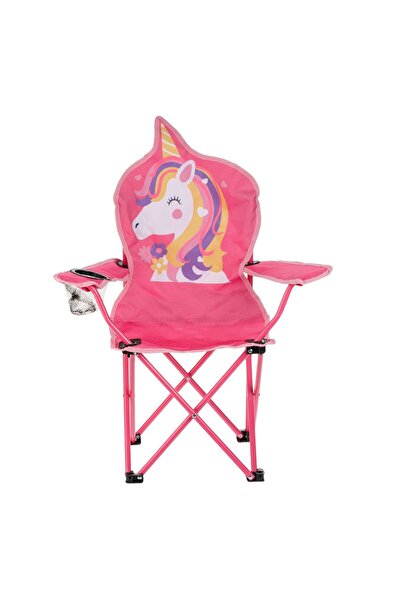 OEM Scaun Camping Pliabil Fucsia Unicorn cu Husa pentru Copii 36x36x75cm