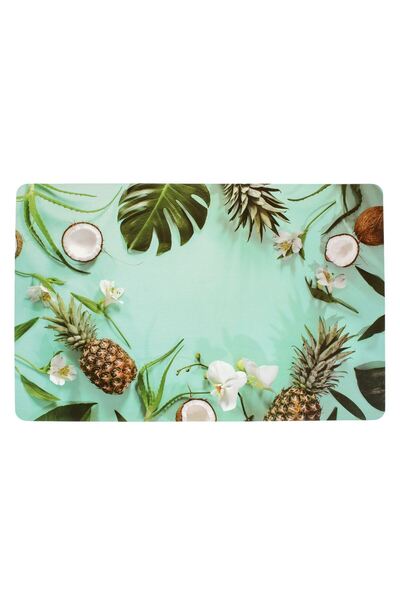 OEM Suport Farfurii Verde cu Model de Vara Nuca de Cocos Ananas 43.5x28.5cm