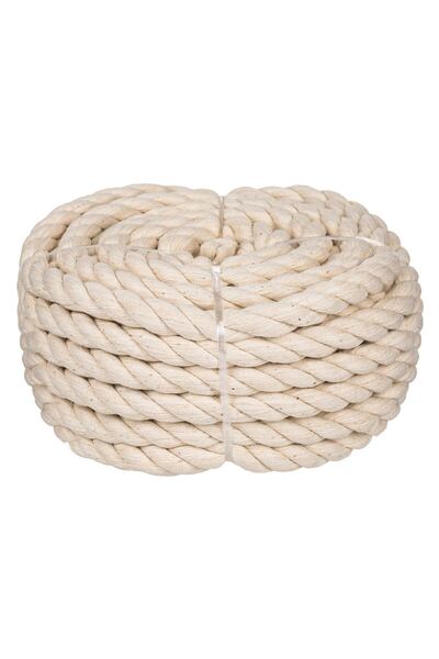 OEM Πολυλειτουργικό λευκό Βαμβάκι σχοινί 12μ x 14mm