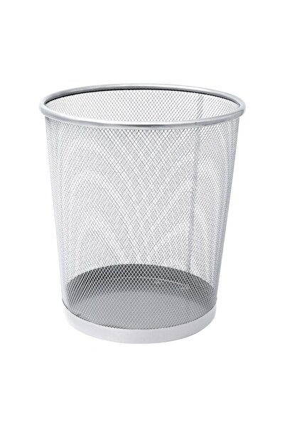 OEM Cos de Gunoi Metalic Gri pentru Birou Ø25x26cm - 8.5L